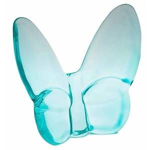 NEW LAINY HOME crystal butterfly figurine tabletop sculpture in turquoise
